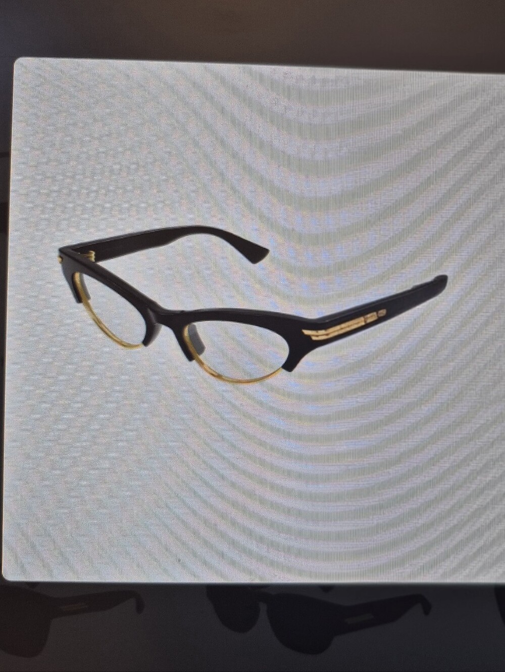 BOTTEGA VENETABV1431S-009 Black and Gold Cat-Eye Women's Eyeglasses